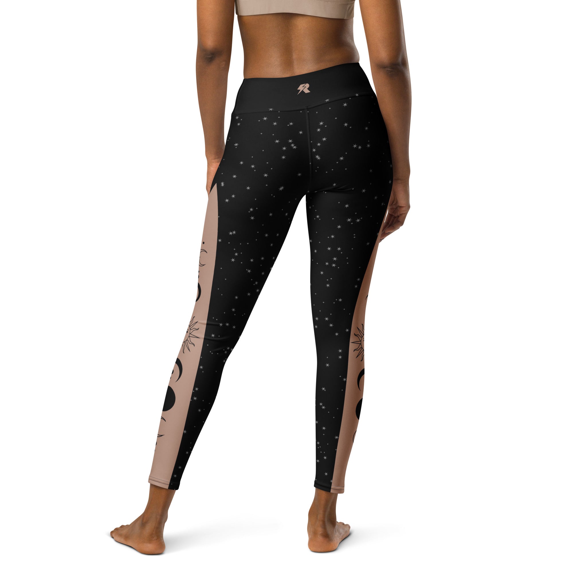 SHE REBEL - Crescent Moon & Sun Yoga Leggings